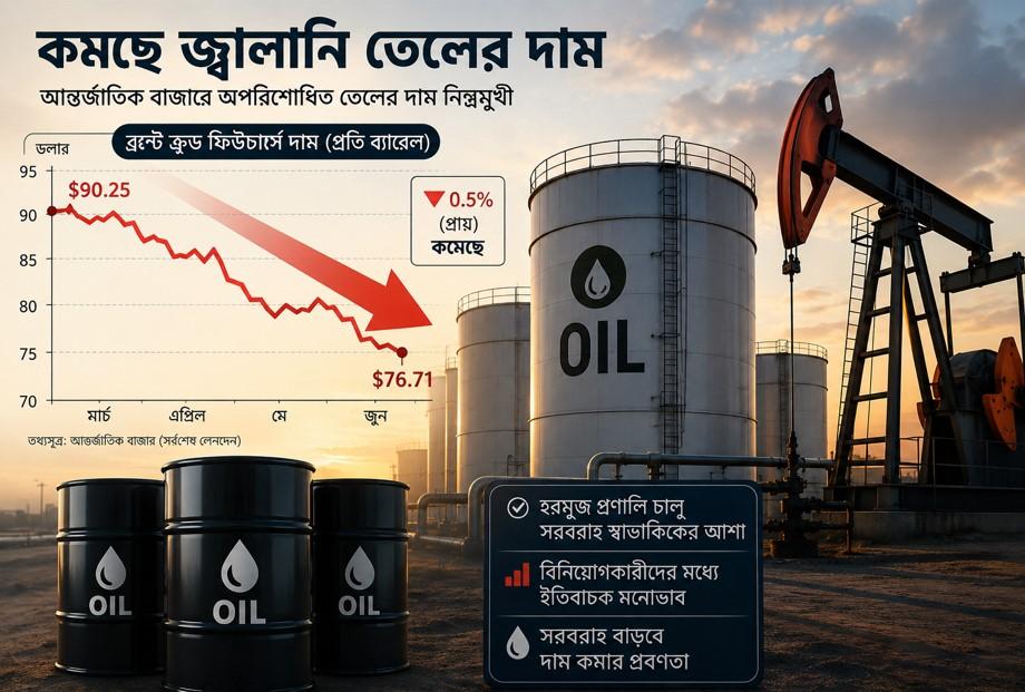 কমছে জ্বালানি তেলের দাম, স্বস্তির ইঙ্গিত বিশ্ববাজারে
