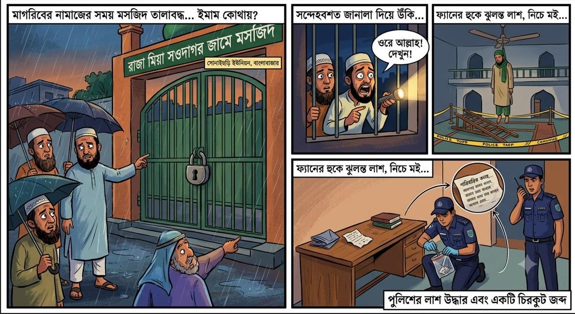 মসজিদের ভেতর থেকে ইমামের ঝুলন্ত মরদেহ উদ্ধার