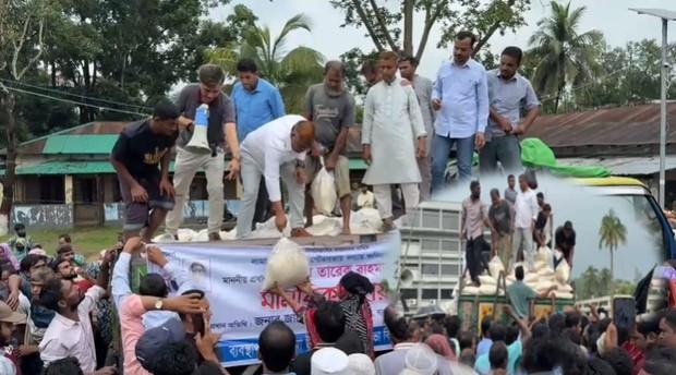 জেলা বিএনপির সদস্য সচিব জাবেদ রেজার ব্যক্তিগত অর্থায়নে ব্যাপক ত্রাণ বিতরণ, সুবিধা পেল ১৮৭০ পরিবার